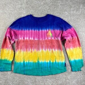 Disney Walt Disney World Tie Dye Spirit Jersey Kids XL Long Sleeve Rainbow